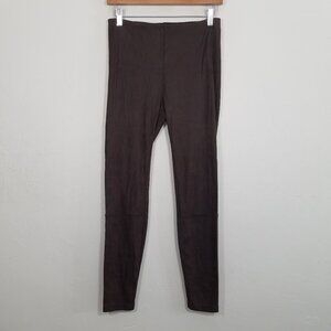 Lysse Faux Suede Brown Leggings Size S